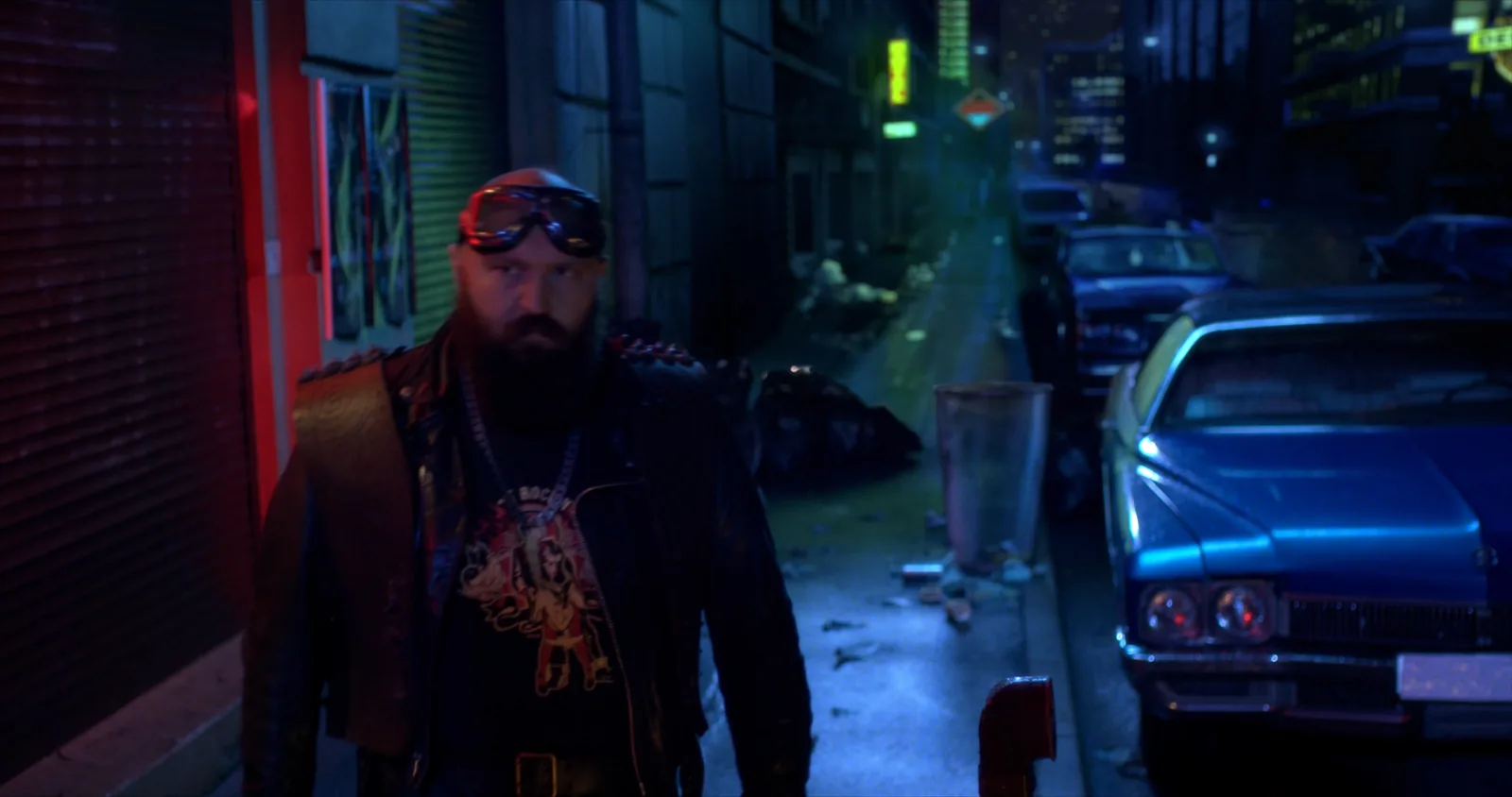 Green screen and matte painting compositing still